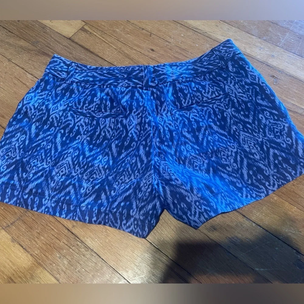 Cynthia Rowley women’s size 2 linen shorts blue boho beachy breathable